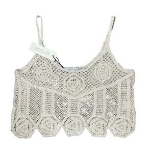 Rachel Zoe Crochet Crop Tank Top